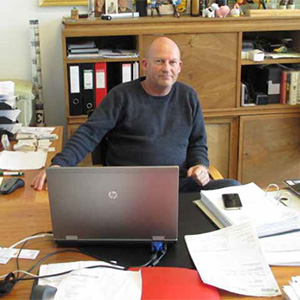 Mr Pedersen in his office at Jorenku