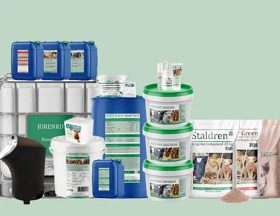 Overview over different products from Jorenku A/S
